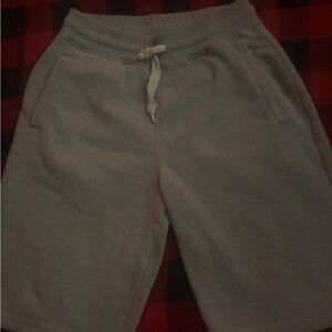 Gray Casual Drawstring Shorts